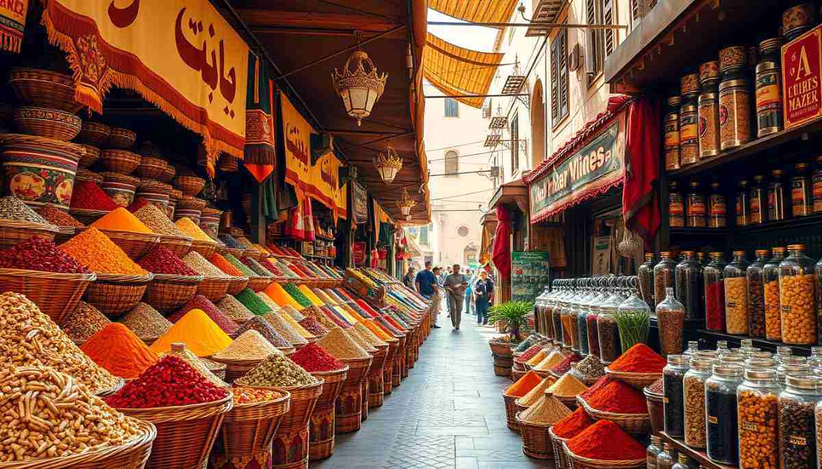 تجربه خرید ادویه‌های رنگارنگ در سوق دبی